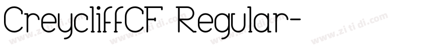CreycliffCF Regular字体转换